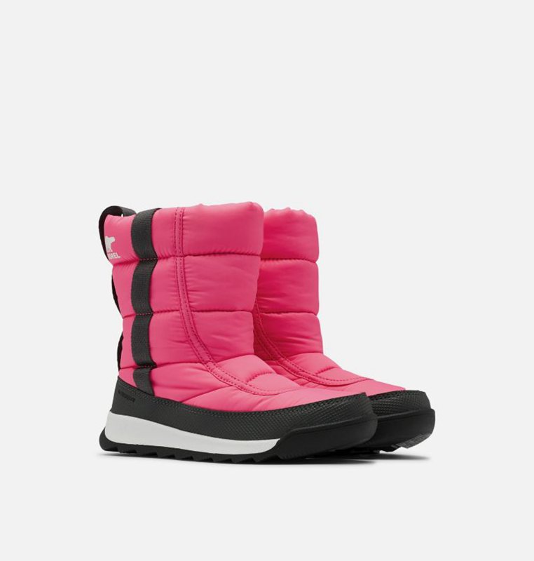 Kids Snow Boots Pink/Black - Sorel Youth Whitney™ II Puffy Mid - 719-PLBETX